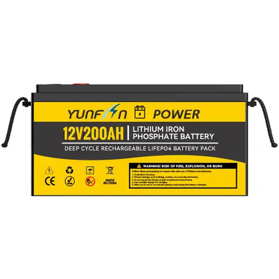 गुणवत्ता 12V 200Ah LiFePO4 बैटरी 0.5C चार्ज डिस्चार्ज 12.8V 2560Wh डीप साइकिल लिथियम बैटरी के साथ बीएमएस 5000 चक्र आरवी के लिए लीड एसिड की जगह सौर समुद्री यूपीएस बैकअप पावर फैक्टरी