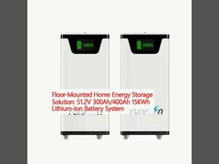 फर्श-माउंटेड होम एनर्जी स्टोरेज सॉल्यूशनः 51.2V 300Ah/400Ah 15KWh लिथियम-आयन बैटरी सिस्टम