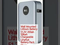 वाल माउंट लिथियम बैटरी 51.2V 200ah 10Kwh चार्ज करने योग्य LiFePo4 बैटरी पैक स्लिवर