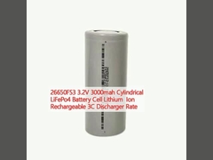 26650FS3 3.2V 3000mah बेलनाकार LiFePo4 बैटरी सेल लिथियम आयन रिचार्जेबल 3C डिस्चार्जर दर