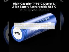 उच्च-क्षमता TYPE-C डुप्लेक्स 21700 ली-आयन बैटरी रिचार्जेबल USB-C लिथियम सेल, फ्लैशलाइट आउटडोर और पोर्टेबल उपकरणों के लिए